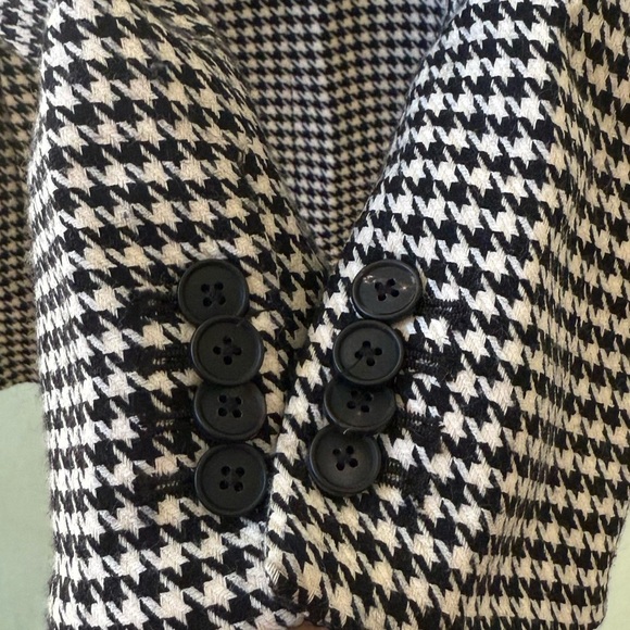 VERONICA BEARD Airlie Houndstooth Dickey Blazer Jacket Black/White Sz 4 - Picture 7 of 9
